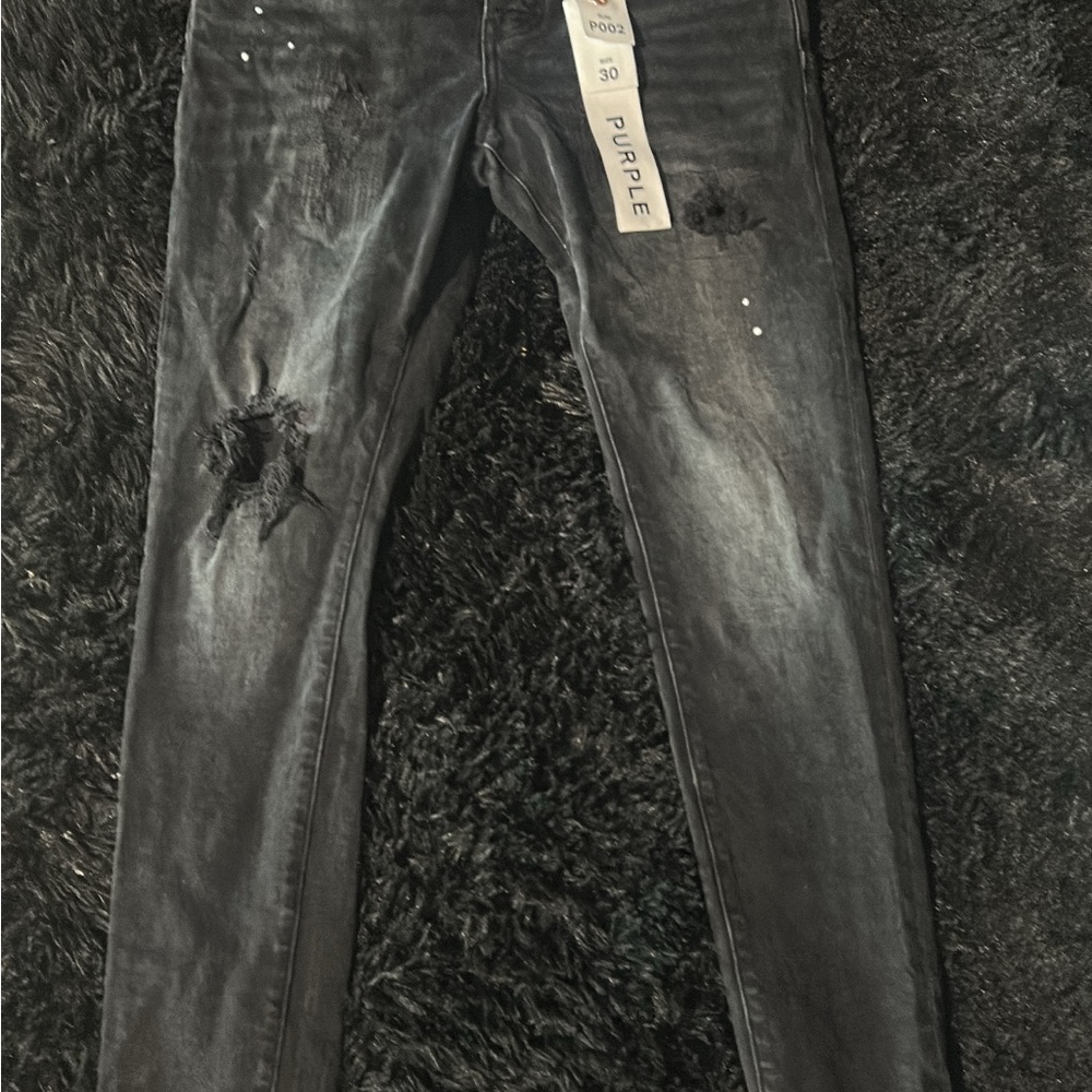 Black purple Jeans